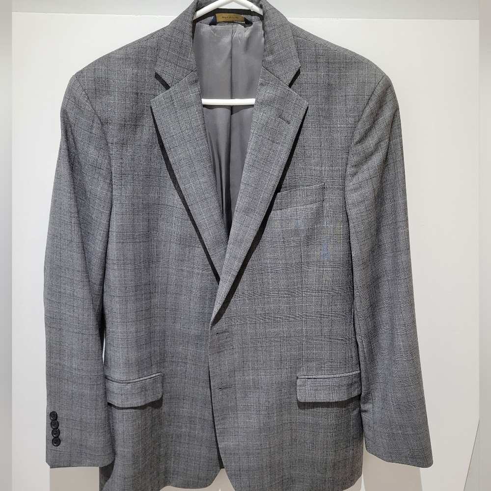 BROOKS BROTHERS Men's size 42L Gray FITZGERALD FIT Wool Sport Coat Blazer Jacket
